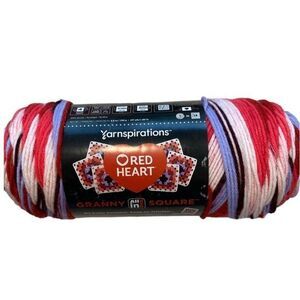 Red Heart All in One Granny Square-Soft‎ White - Hot Stuff